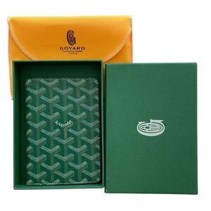 Goyard Grenelle Passport Cover Card Holder Wallet Green NEW IN BOX